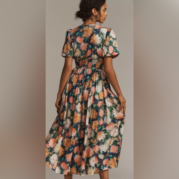 Anthropologie The Katerina V-Neck Button-Front Dress - Picture 2 of 8